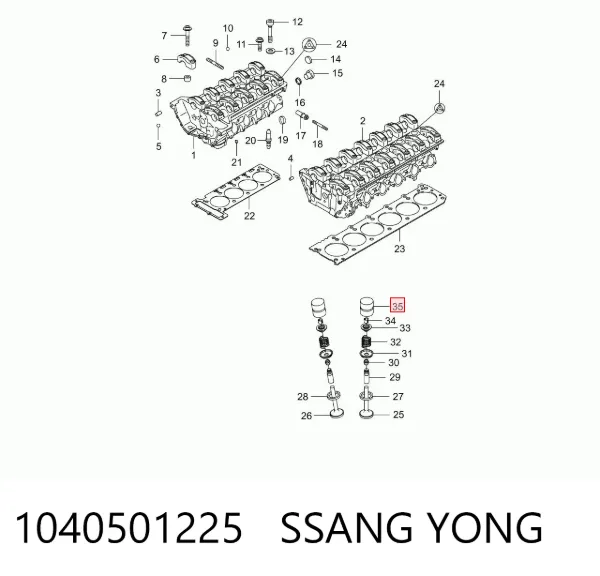 Taqués hidráulicos 1040501225 Ssang Yong