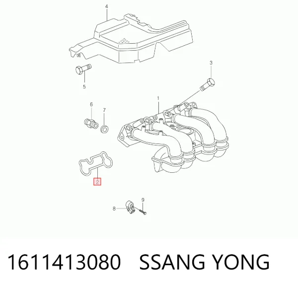 Junta de colector de admisión 1611413080 Ssang Yong