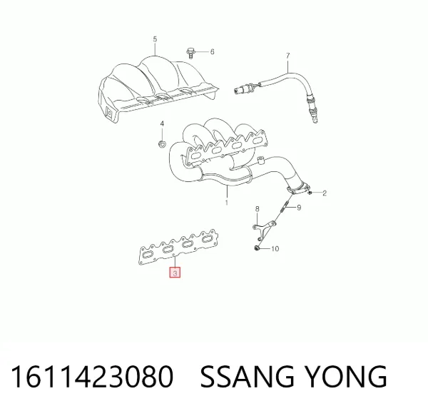 Junta colector escape SsangYong Actyon CJ