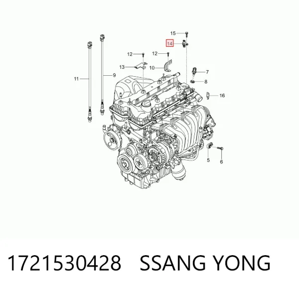 Sensor de árbol de levas 1721530428 Ssang Yong