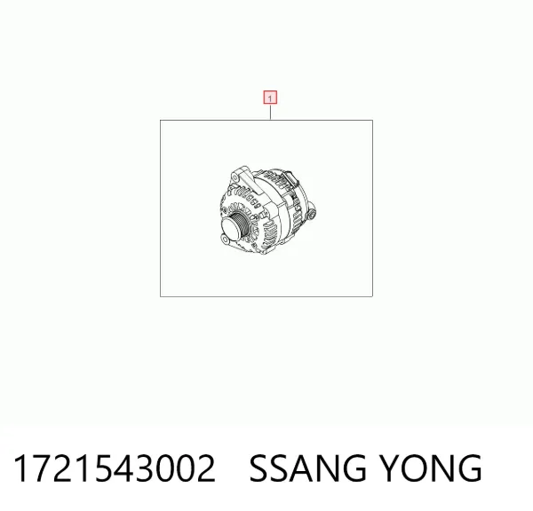 Polea alternador 1721543002 Ssang Yong