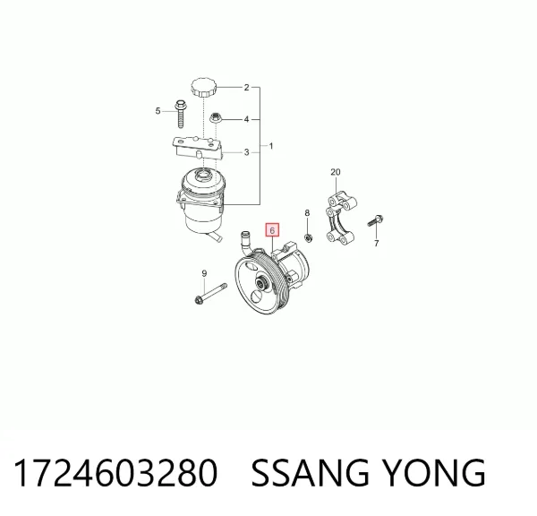 Bomba de dirección SsangYong Korando C