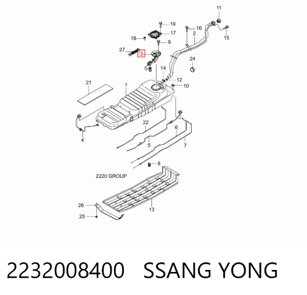 Aforador 2232008400 Ssang Yong
