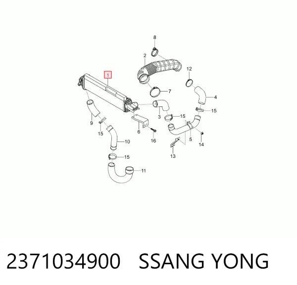 Intercooler 2371034900 Ssang Yong