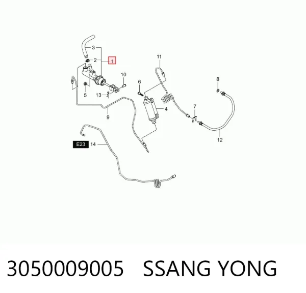 Cilindro maestro de embrague 3050009005 Ssang Yong