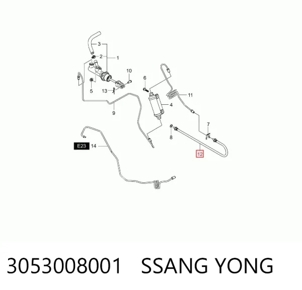 Latiguillo de embrague 3053008001 Ssang Yong