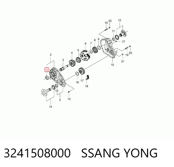 Retén del eje primario de la caja de transferencia 3241508000 Ssang Yong