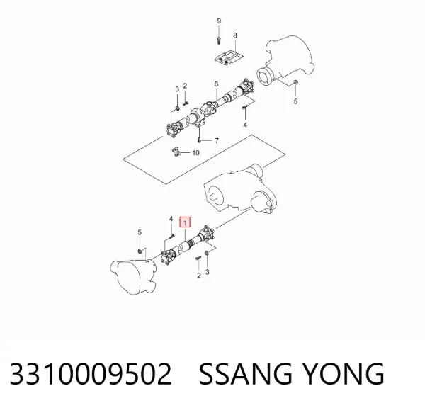 Árbol de transmision delantero 3310009502 Ssang Yong