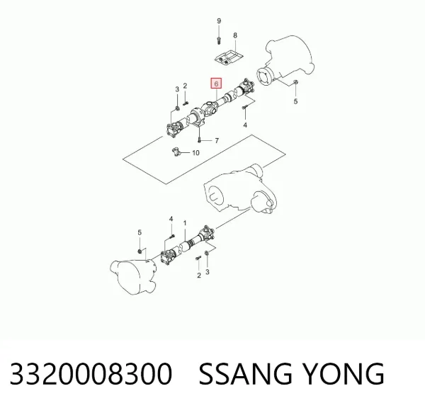 Cardán 3320008300 Ssang Yong