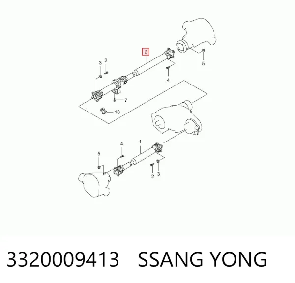 Cardán 3320009413 Ssang Yong