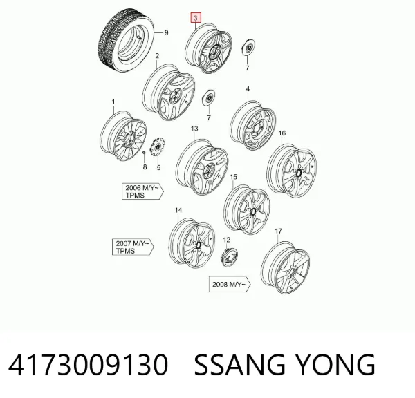  4173009130 Ssang Yong
