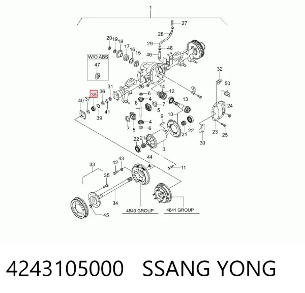 Cojinete de rueda 4243105000 Ssang Yong