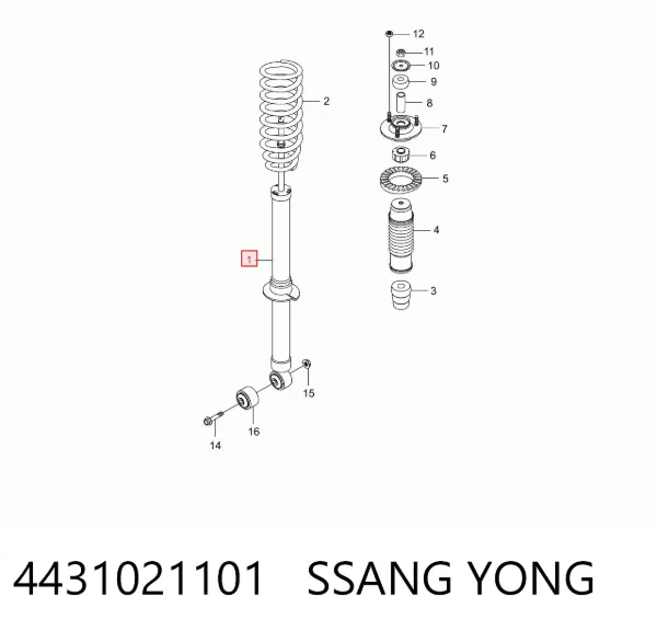 Amortiguador 4431021101 Ssang Yong