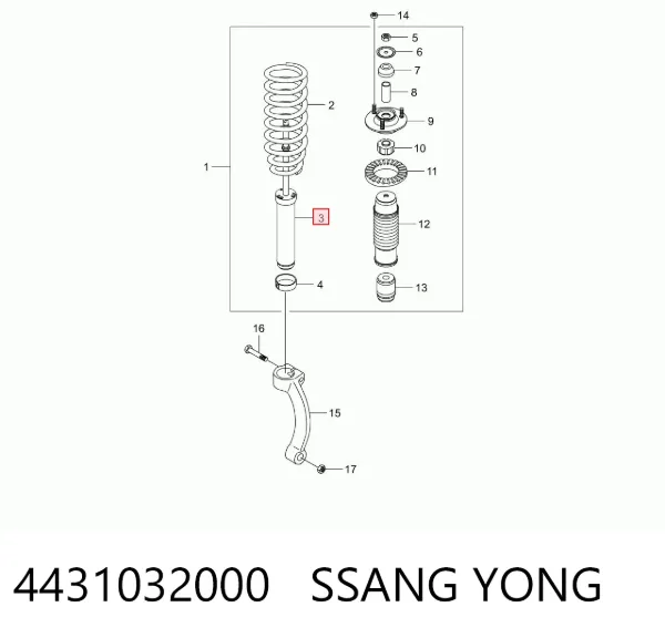 Amortiguador 4431032000 Ssang Yong