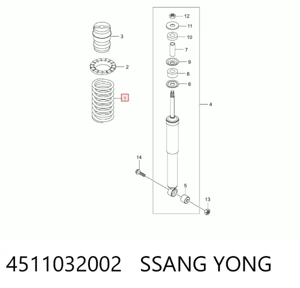 Muelle 4511032002 Ssang Yong