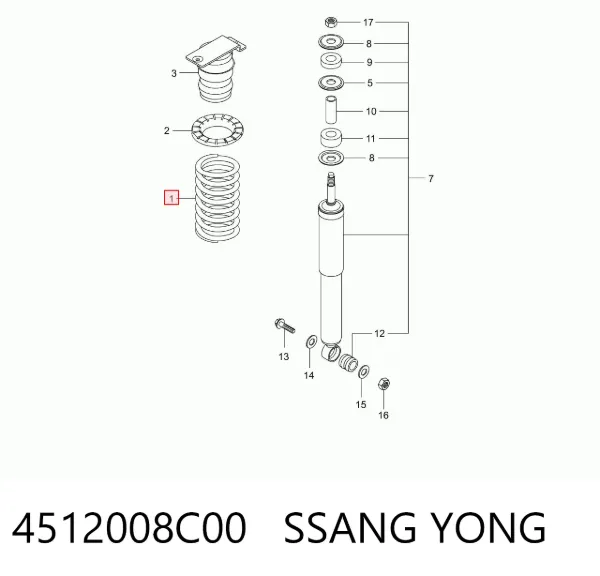 Muelle 4512008C00 Ssang Yong