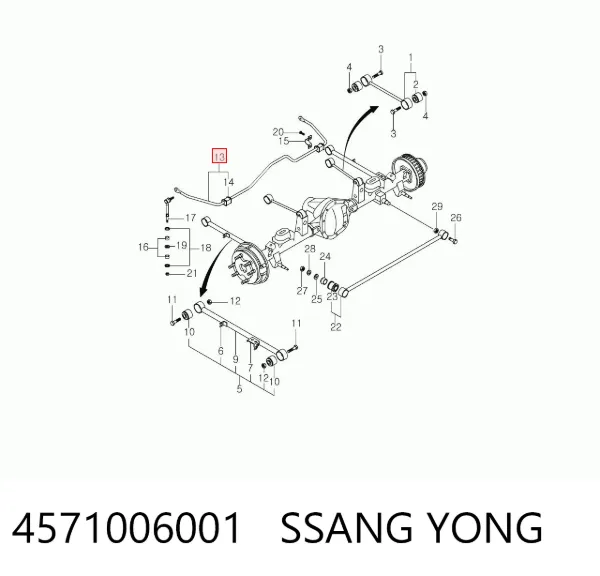 Estabilizador trasero SsangYong Rexton I