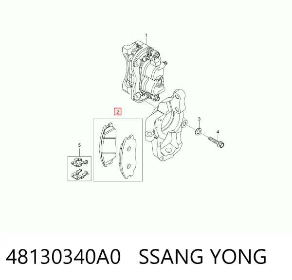 Pastillas de freno 48130340A0 Ssang Yong