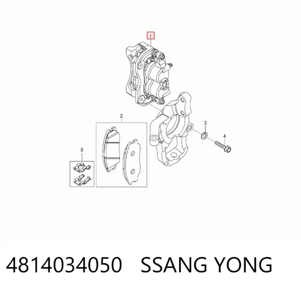 Pinza de freno delantera derecha 4814034050 Ssang Yong