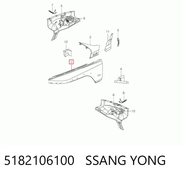 Aleta 5182106100 Ssang Yong