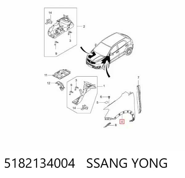 Aleta 5182134004 Ssang Yong