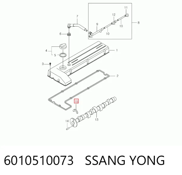 Anillo de retención del cojinete de la rueda delantera 6010510073 Ssang Yong