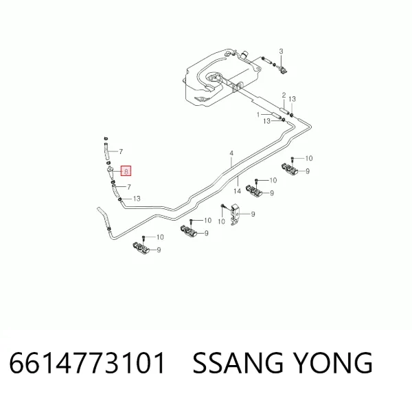 Filtro de combustible 6614773101 Ssang Yong