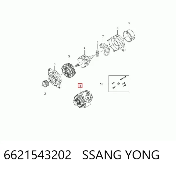 Alternador 6621543202 Ssang Yong