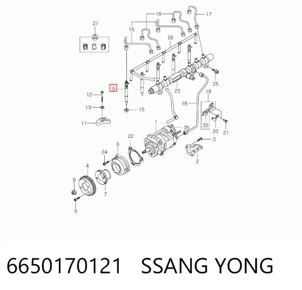 Inyector 6650170121 Ssang Yong