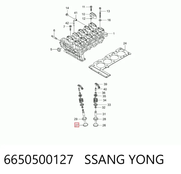 Válvula escape 6650500127 Ssang Yong