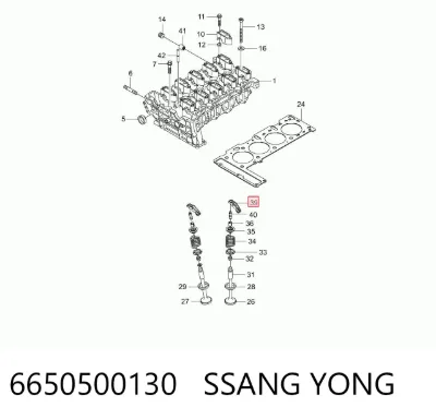 Balancín de válvula SSANG YONG 6650500130