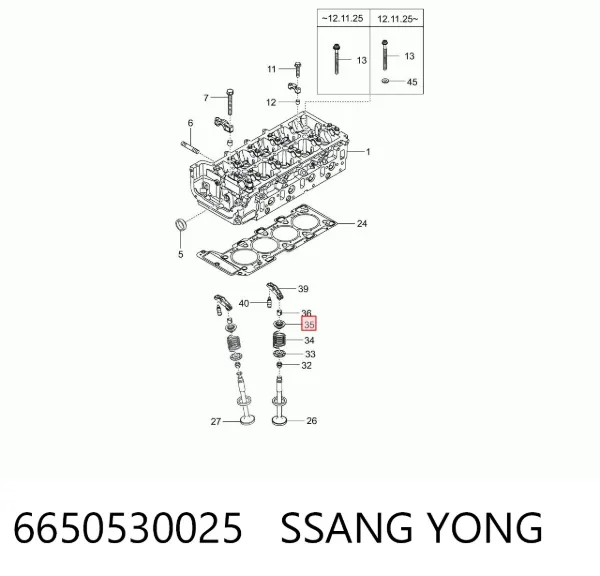  6650530025 Ssang Yong