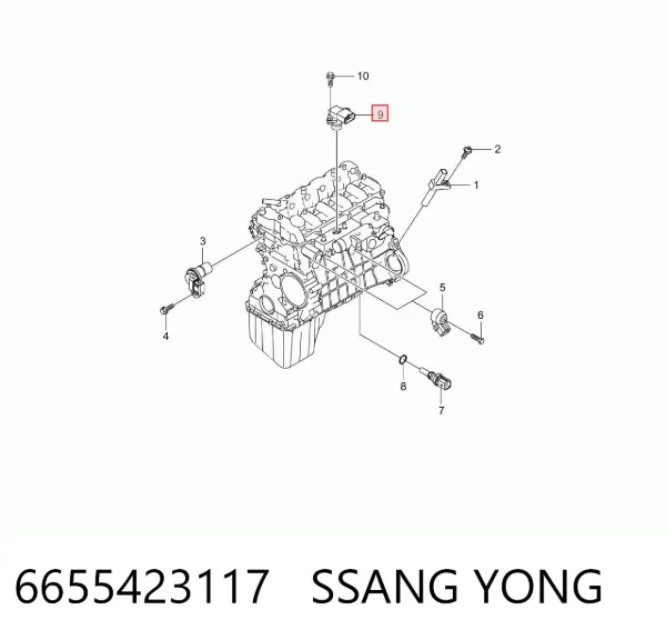 Sensor de presión del colector de admisión 6655423117 Ssang Yong