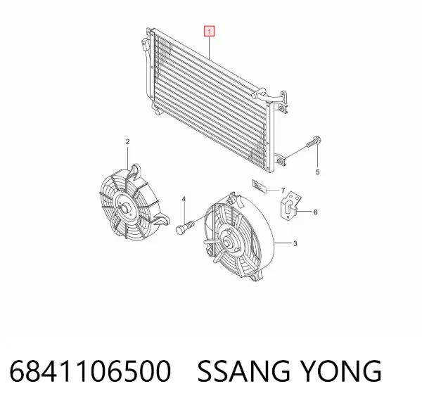 Condensador aire acondicionado 6841106500 Ssang Yong
