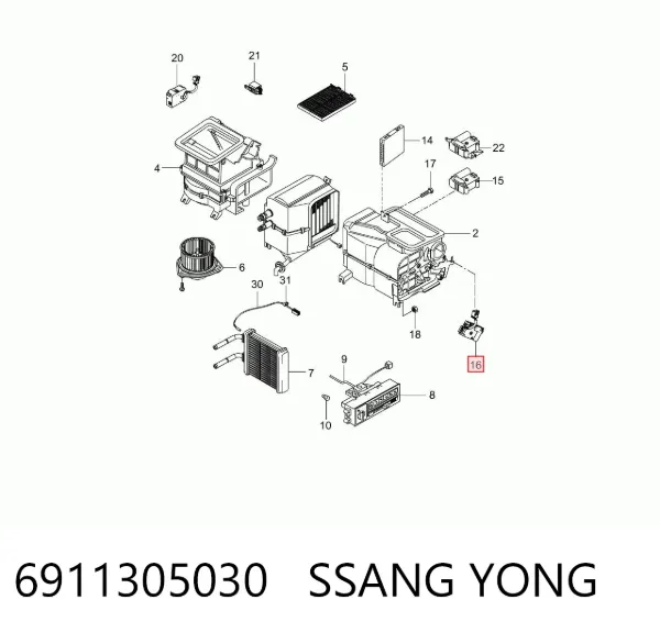  6911305030 Ssang Yong