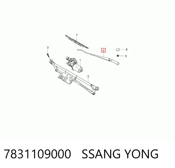 Brazo del limpiaparabrisas SsangYong Actyon SPORTS