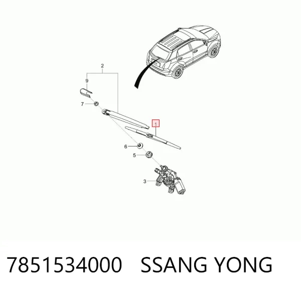 Limpiaparabrisas traseros 7851534000 Ssang Yong