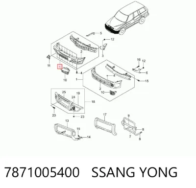 Parachoques delantero SSANG YONG 7871005400