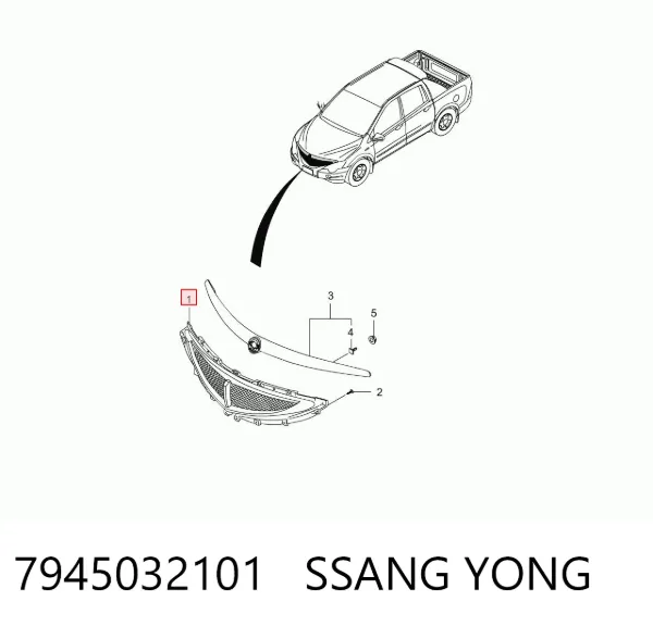Parrilla 7945032101 Ssang Yong