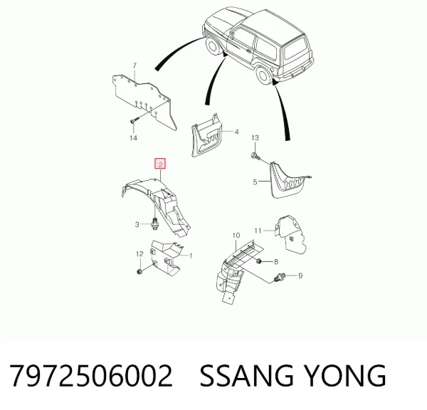 Paso rueda 7972506002 Ssang Yong