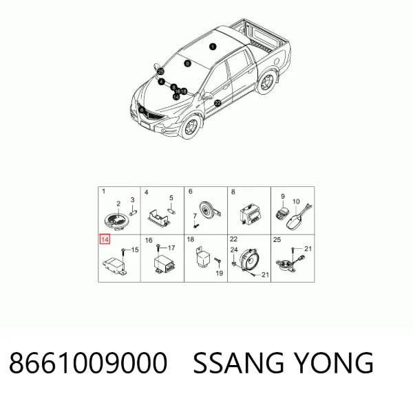  8661009000 Ssang Yong
