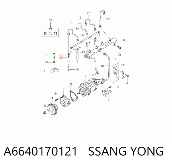 Inyector A6640170121 Ssang Yong