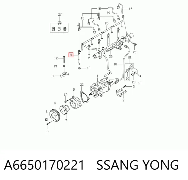 Inyector 6650170221 Hyundai/Kia