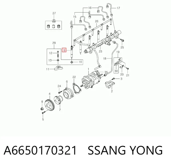 Inyector A6650170321 Ssang Yong