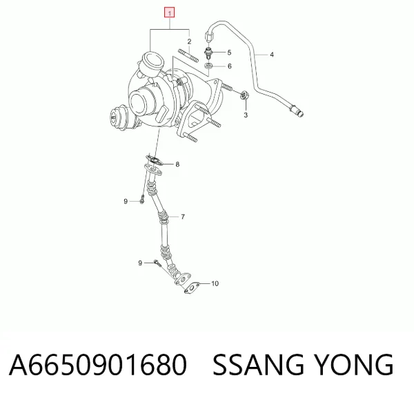 Turbocompresor A6650901680 Ssang Yong