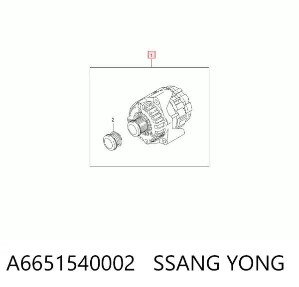 Alternador A6651540002 Ssang Yong