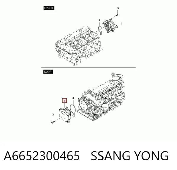 Bomba de vacío A6652300465 Ssang Yong