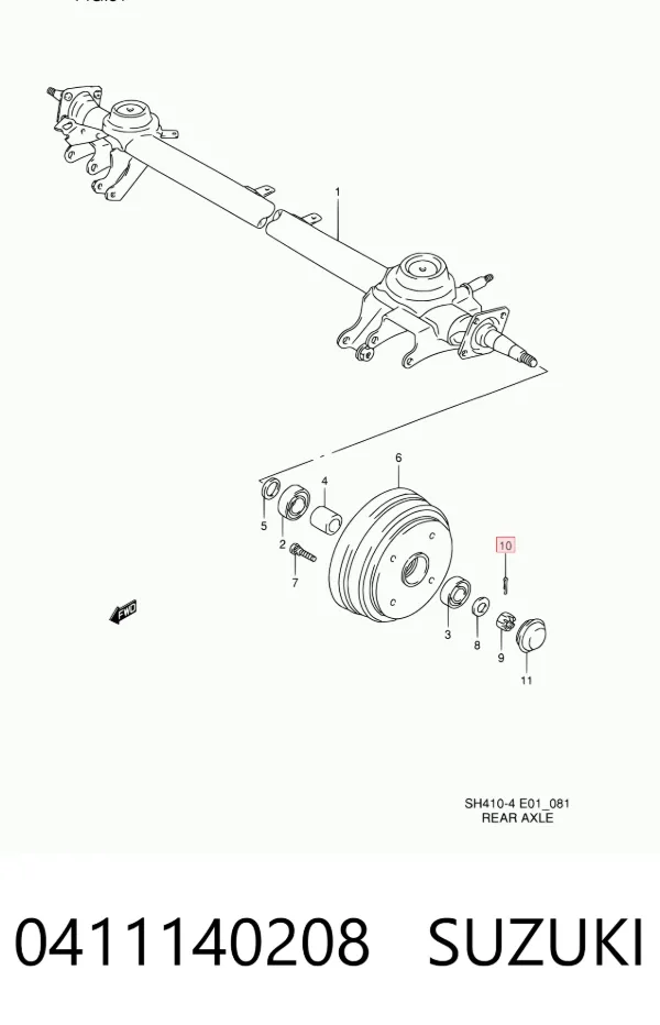 Cojinete de rueda delantero 0411140208 Suzuki