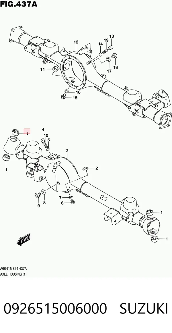 Cojinete de muñón delantero 0926515006000 Suzuki