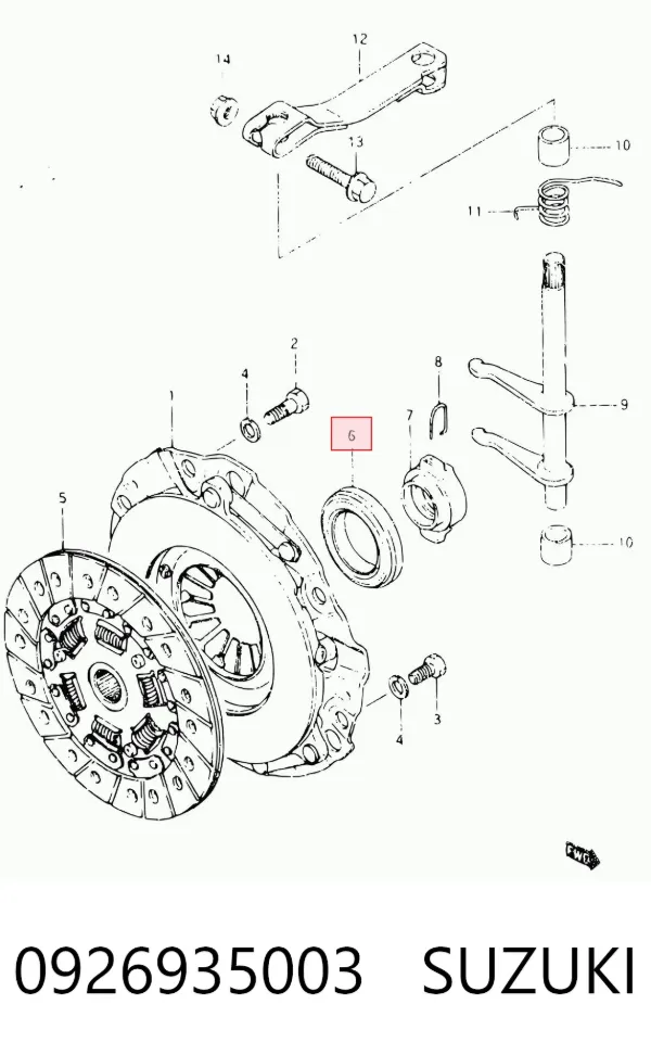 Cojinete de embrague 0926935003 Suzuki